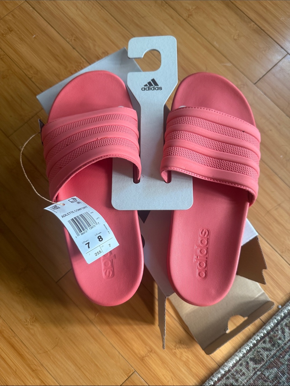 adidas Women’s Slide Sandals in Coral